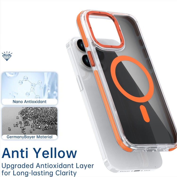 For iPhone 16 Magsafe Dual-Color Transparent Black Full Coverage Phone Case(Black) - iPhone 16 Cases by PMC TechLife | Online Shopping South Africa | PMC TechLife | Buy Now Pay Later Mobicred