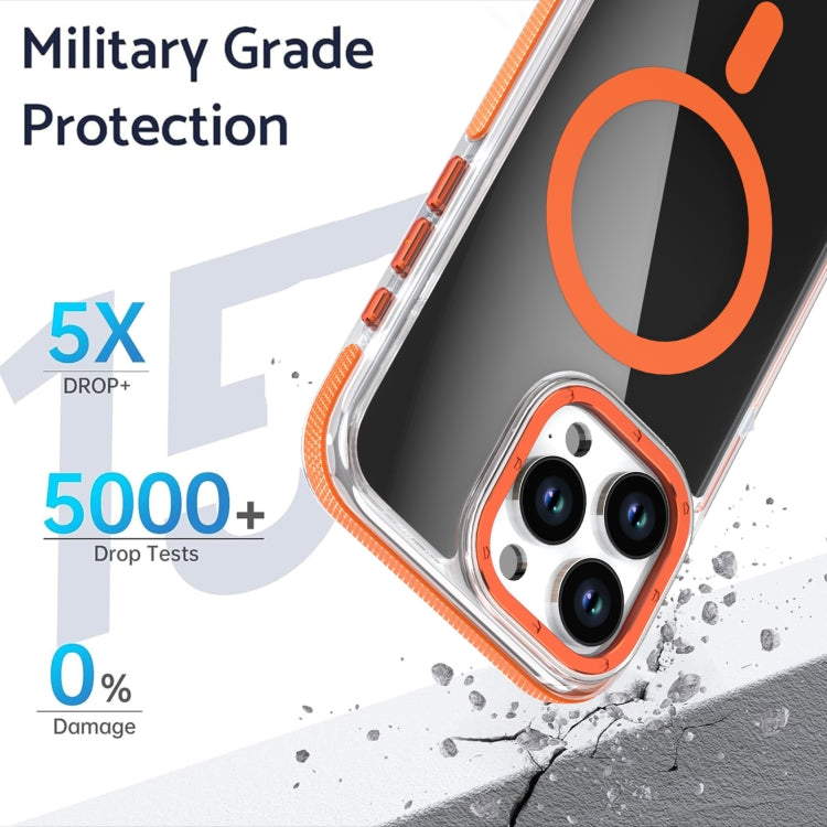 For iPhone 16 Magsafe Dual-Color Transparent Black Full Coverage Phone Case(Black) - iPhone 16 Cases by PMC TechLife | Online Shopping South Africa | PMC TechLife | Buy Now Pay Later Mobicred