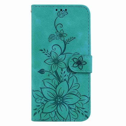 For Samsung Galaxy S25 Ultra 5G Lily Embossed Leather Phone Case(Green) - Galaxy S25 Ultra 5G Cases by PMC Jewellery | Online Shopping South Africa | PMC Jewellery | Buy Now Pay Later Mobicred