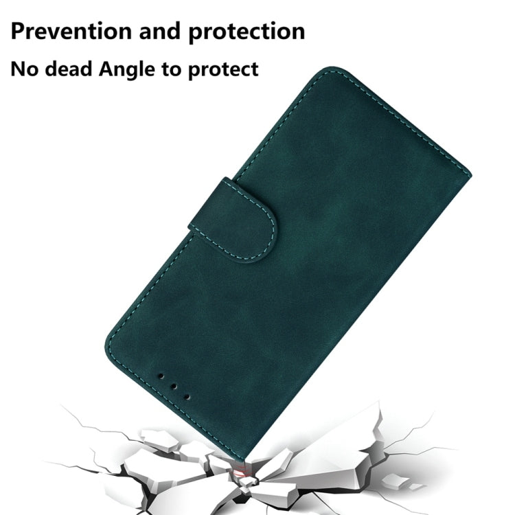 For Samsung Galaxy S25 5G Skin Feel Pure Color Flip Leather Phone Case(Green) - Galaxy S25 5G Cases by PMC Jewellery | Online Shopping South Africa | PMC Jewellery | Buy Now Pay Later Mobicred