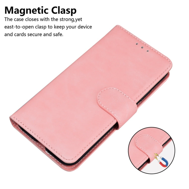 For Samsung Galaxy S25 Ultra 5G Skin Feel Pure Color Flip Leather Phone Case(Pink) - Galaxy S25 Ultra 5G Cases by PMC Jewellery | Online Shopping South Africa | PMC Jewellery | Buy Now Pay Later Mobicred
