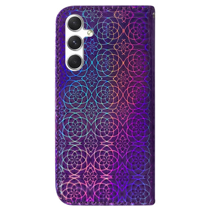 For Samsung Galaxy S25 5G Colorful Magnetic Buckle Leather Phone Case(Purple) - Galaxy S25 5G Cases by PMC Jewellery | Online Shopping South Africa | PMC Jewellery | Buy Now Pay Later Mobicred