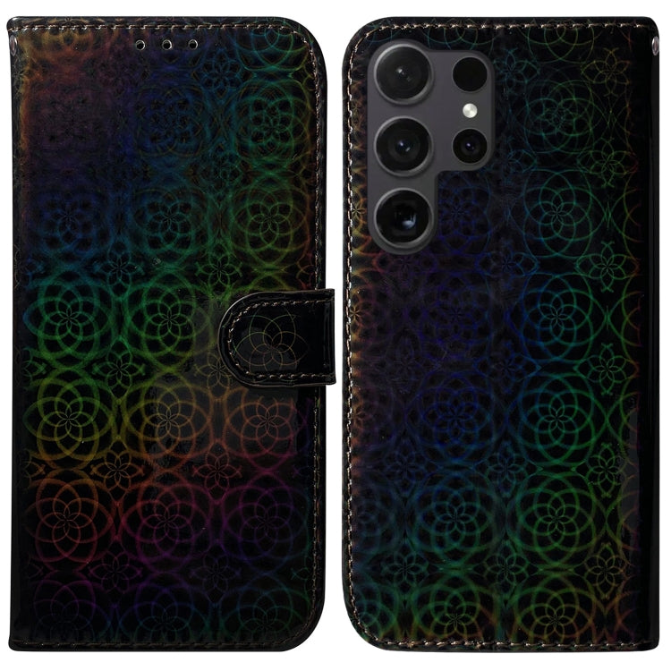 For Samsung Galaxy S25 Ultra 5G Colorful Magnetic Buckle Leather Phone Case(Black) - Galaxy S25 Ultra 5G Cases by PMC Jewellery | Online Shopping South Africa | PMC Jewellery | Buy Now Pay Later Mobicred