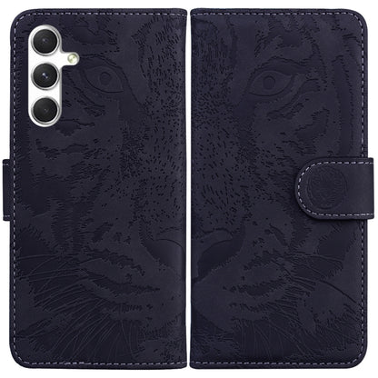 For Samsung Galaxy S25 5G Tiger Embossing Pattern Flip Leather Phone Case(Black) - Galaxy S25 5G Cases by PMC Jewellery | Online Shopping South Africa | PMC Jewellery | Buy Now Pay Later Mobicred