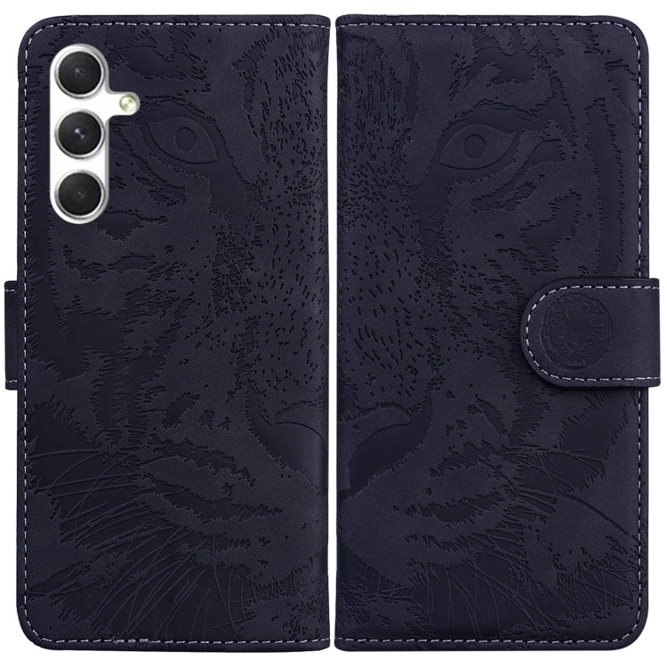 For Samsung Galaxy S25+ 5G Tiger Embossing Pattern Flip Leather Phone Case(Black) - Galaxy S25+ 5G Cases by PMC Jewellery | Online Shopping South Africa | PMC Jewellery | Buy Now Pay Later Mobicred