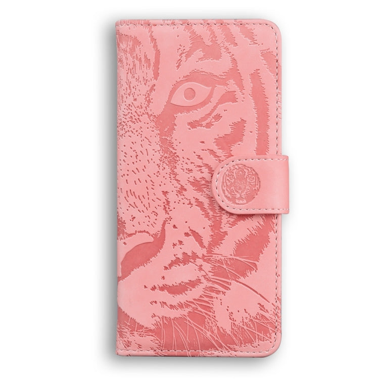 For Samsung Galaxy S25+ 5G Tiger Embossing Pattern Flip Leather Phone Case(Pink) - Galaxy S25+ 5G Cases by PMC Jewellery | Online Shopping South Africa | PMC Jewellery | Buy Now Pay Later Mobicred