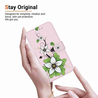 For Samsung Galaxy S25 5G Crystal Texture Colored Drawing Leather Phone Case(Lily) - Galaxy S25 5G Cases by PMC Jewellery | Online Shopping South Africa | PMC Jewellery | Buy Now Pay Later Mobicred