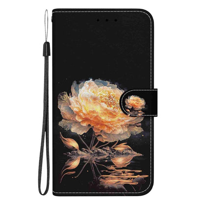 For Samsung Galaxy S25 Ultra 5G Crystal Texture Colored Drawing Leather Phone Case(Gold Peony) - Galaxy S25 Ultra 5G Cases by PMC Jewellery | Online Shopping South Africa | PMC Jewellery | Buy Now Pay Later Mobicred