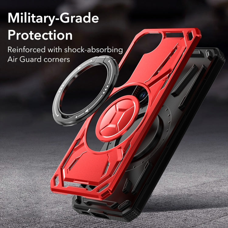 For Samsung Galaxy S25 5G Armor II Series MagSafe Magnetic Holder Phone Case(Light Blue) - Galaxy S25 5G Cases by PMC Jewellery | Online Shopping South Africa | PMC Jewellery | Buy Now Pay Later Mobicred