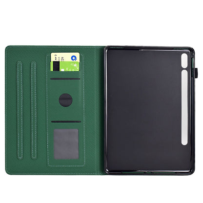 For Samsung Galaxy Tab S9 / S9 FE Solid Color Fiber Texture Smart Tablet Leather Case(Green) - Galaxy Tab S9 Cases by PMC Jewellery | Online Shopping South Africa | PMC Jewellery | Buy Now Pay Later Mobicred