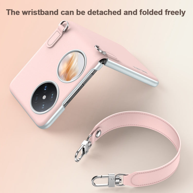 For Huawei nova Flip SULADA Skin Feel Liquid Leather Phone Case with Strap(White) - free shipping - PMC TechLife - Order now!