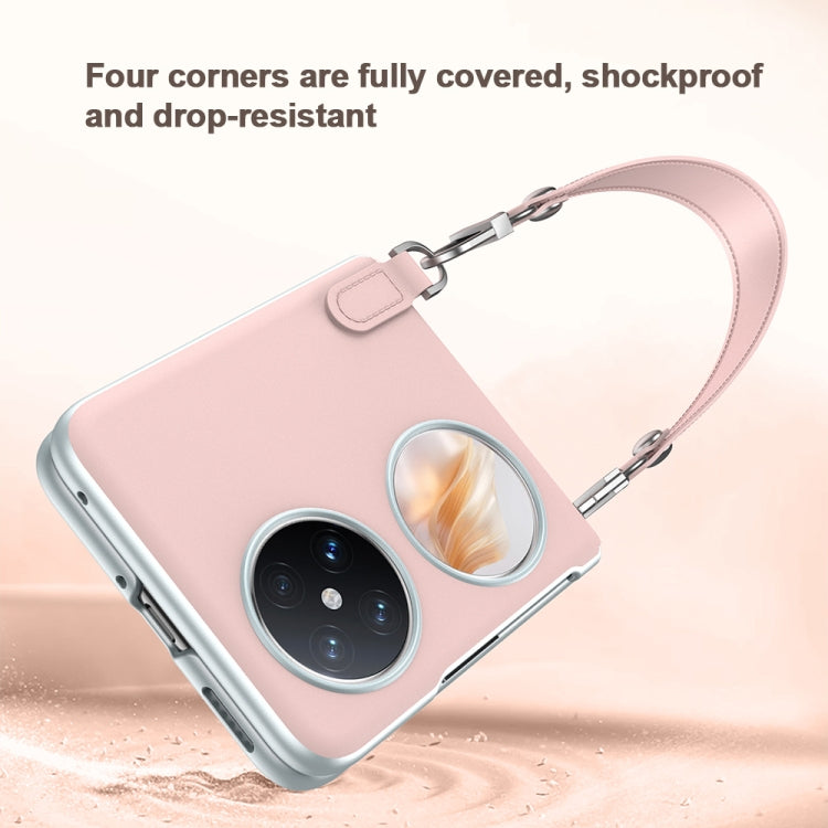 For Huawei P50 Pocket / Pocket S SULADA Skin Feel Liquid Leather Phone Case with Strap(Purple) - free shipping - PMC TechLife - Order now!