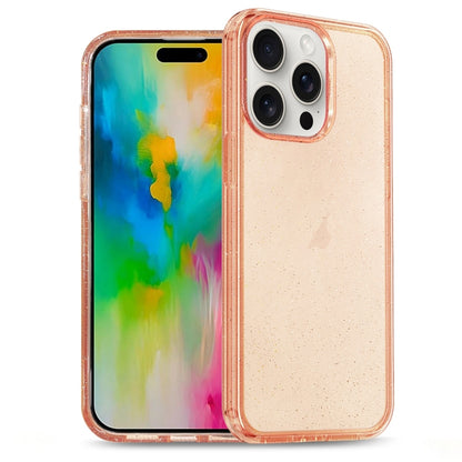 For iPhone 16 Pro Glitter Powder TPU Hybrid PC Phone Case(Orange) - iPhone 16 Pro Cases by PMC Jewellery | Online Shopping South Africa | PMC Jewellery | Buy Now Pay Later Mobicred