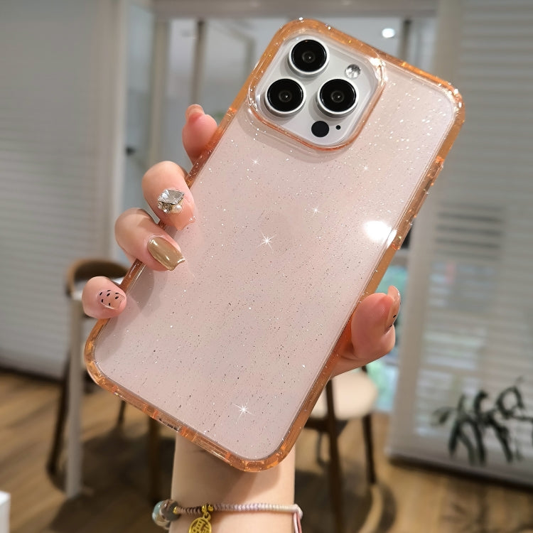 For iPhone 16 Glitter Powder TPU Hybrid PC Phone Case(Translucent) - iPhone 16 Cases by PMC TechLife | Online Shopping South Africa | PMC TechLife | Buy Now Pay Later Mobicred
