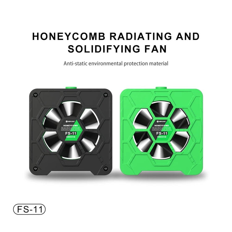 Mijing FS-11 Cooling + UV Curing + Smoke Extraction Honeycomb Radiating Fan(Green) - Others by MIJING | Online Shopping South Africa | PMC TechLife | Buy Now Pay Later Mobicred