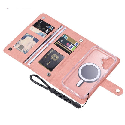 For iPhone 16 ViLi GHA-C Series RFID MagSafe Magnetic Flip Leather Phone Case(Pink) - iPhone 16 Cases by ViLi | Online Shopping South Africa | PMC Jewellery | Buy Now Pay Later Mobicred