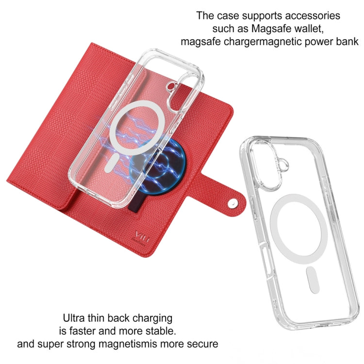 For iPhone 15 Pro Max ViLi GHA-C Series RFID MagSafe Magnetic Flip Leather Phone Case(Red) - free shipping - PMC Jewellery - Order now!