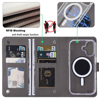 For iPhone 13 Pro Max ViLi GHA-C Series RFID MagSafe Magnetic Flip Leather Phone Case(Grey) - iPhone 13 Pro Max Cases by ViLi | Online Shopping South Africa | PMC Jewellery | Buy Now Pay Later Mobicred