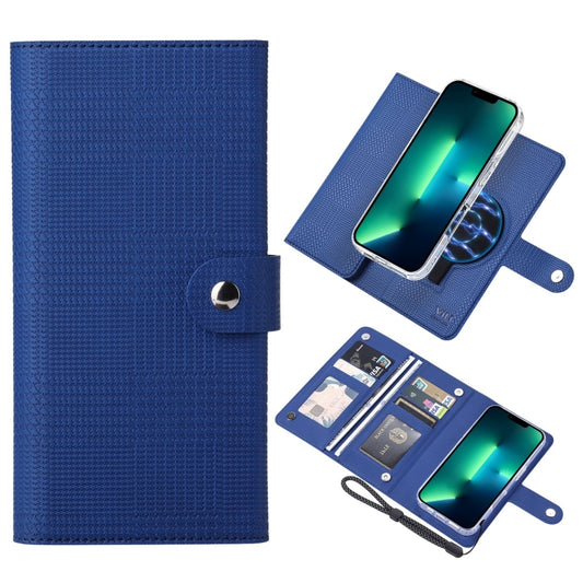 For iPhone 13 Pro Max ViLi GHA-C Series RFID MagSafe Magnetic Flip Leather Phone Case(Blue) - iPhone 13 Pro Max Cases by ViLi | Online Shopping South Africa | PMC Jewellery | Buy Now Pay Later Mobicred