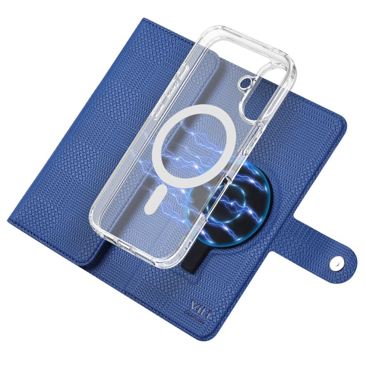 For iPhone 13 Pro ViLi GHA-C Series RFID MagSafe Magnetic Flip Leather Phone Case(Blue) - free shipping - PMC Jewellery - Order now!
