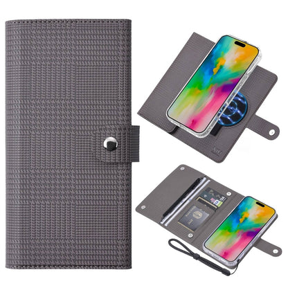 For iPhone 16 Pro Max ViLi GHB-C Series RFID MagSafe Magnetic Flip Leather Phone Case(Grey) - iPhone 16 Pro Max Cases by ViLi | Online Shopping South Africa | PMC Jewellery | Buy Now Pay Later Mobicred