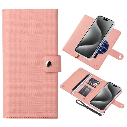 For iPhone 15 Pro Max ViLi GHB-C Series RFID MagSafe Magnetic Flip Leather Phone Case(Pink) - iPhone 15 Pro Max Cases by ViLi | Online Shopping South Africa | PMC Jewellery | Buy Now Pay Later Mobicred