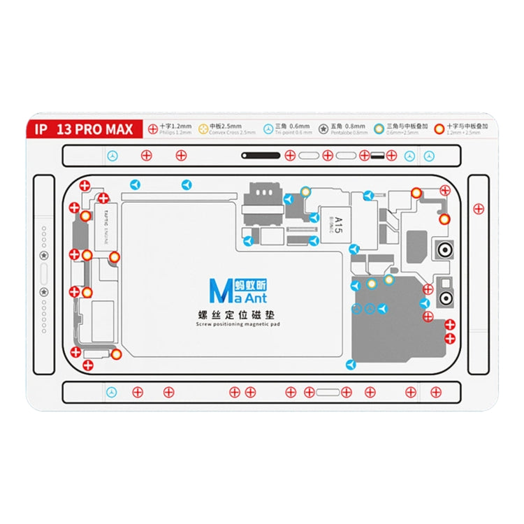 For iPhone 13 Pro Max MaAnt Double-sided Screw Positioning Flexible Soft Magnetic Pad - Magnetic Screws Mat by PMC Jewellery | Online Shopping South Africa | PMC Jewellery | Buy Now Pay Later Mobicred