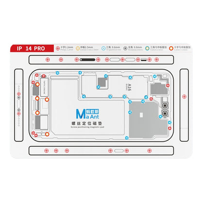 For iPhone 14 Pro MaAnt Double-sided Screw Positioning Flexible Soft Magnetic Pad - Magnetic Screws Mat by PMC Jewellery | Online Shopping South Africa | PMC Jewellery | Buy Now Pay Later Mobicred