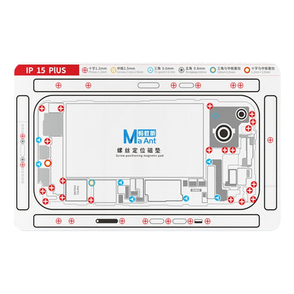 For iPhone 15 Plus MaAnt Double-sided Screw Positioning Flexible Soft Magnetic Pad - Magnetic Screws Mat by PMC Jewellery | Online Shopping South Africa | PMC Jewellery | Buy Now Pay Later Mobicred