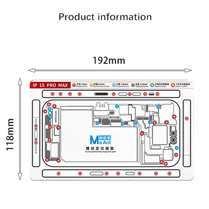 For iPhone 14 Plus MaAnt Double-sided Screw Positioning Flexible Soft Magnetic Pad - Magnetic Screws Mat by PMC Jewellery | Online Shopping South Africa | PMC Jewellery | Buy Now Pay Later Mobicred