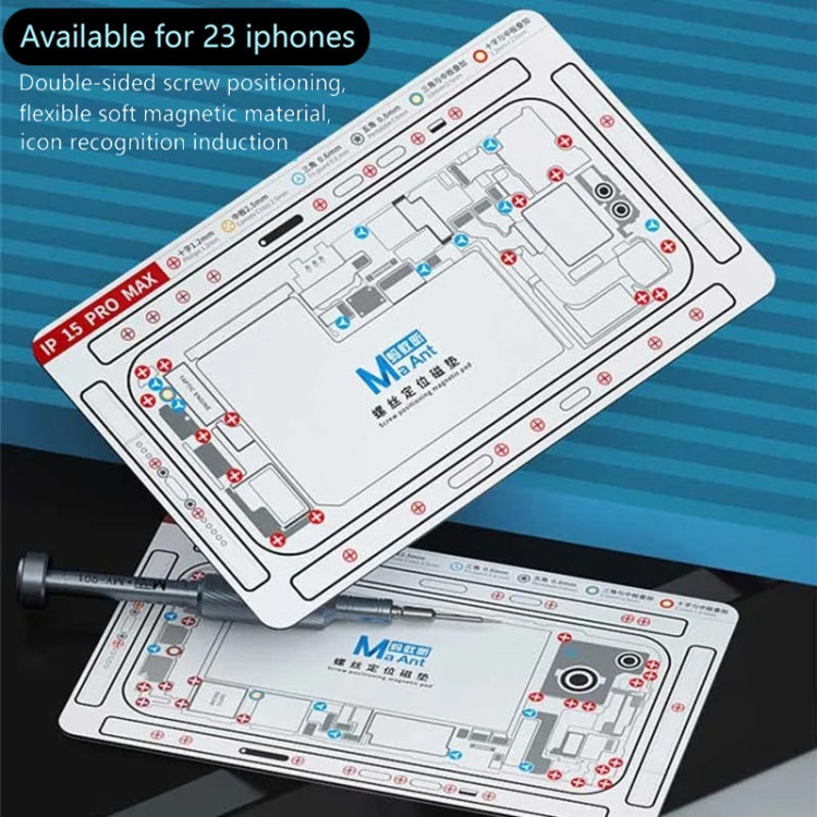 For iPhone 15 Pro MaAnt Double-sided Screw Positioning Flexible Soft Magnetic Pad - Magnetic Screws Mat by MaAnt | Online Shopping South Africa | PMC TechLife | Buy Now Pay Later Mobicred