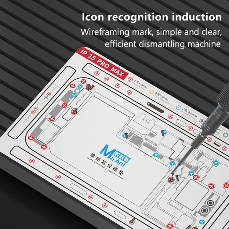 For iPhone 14 MaAnt Double-sided Screw Positioning Flexible Soft Magnetic Pad - Magnetic Screws Mat by PMC Jewellery | Online Shopping South Africa | PMC Jewellery | Buy Now Pay Later Mobicred