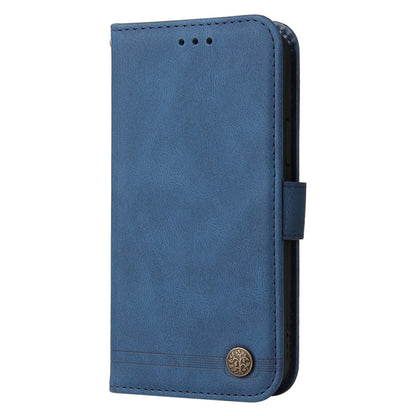 For Samsung Galaxy S25+ 5G Skin Feel Life Tree Metal Button Leather Phone Case(Blue) - Galaxy S25+ 5G Cases by PMC Jewellery | Online Shopping South Africa | PMC Jewellery | Buy Now Pay Later Mobicred