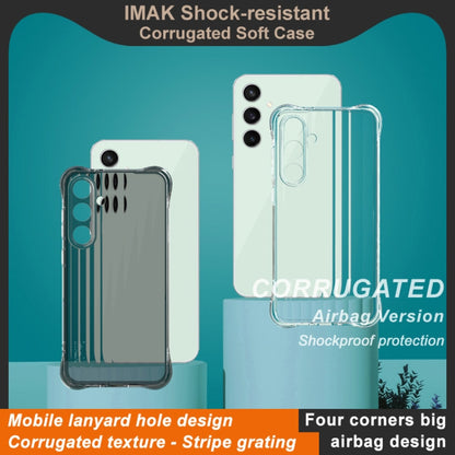 For Samsung Galaxy S24 FE 5G IMAK Corrugated Texture Airbag TPU Phone Case(Transparent) - Galaxy S24 FE 5G Cases by imak | Online Shopping South Africa | PMC Jewellery | Buy Now Pay Later Mobicred