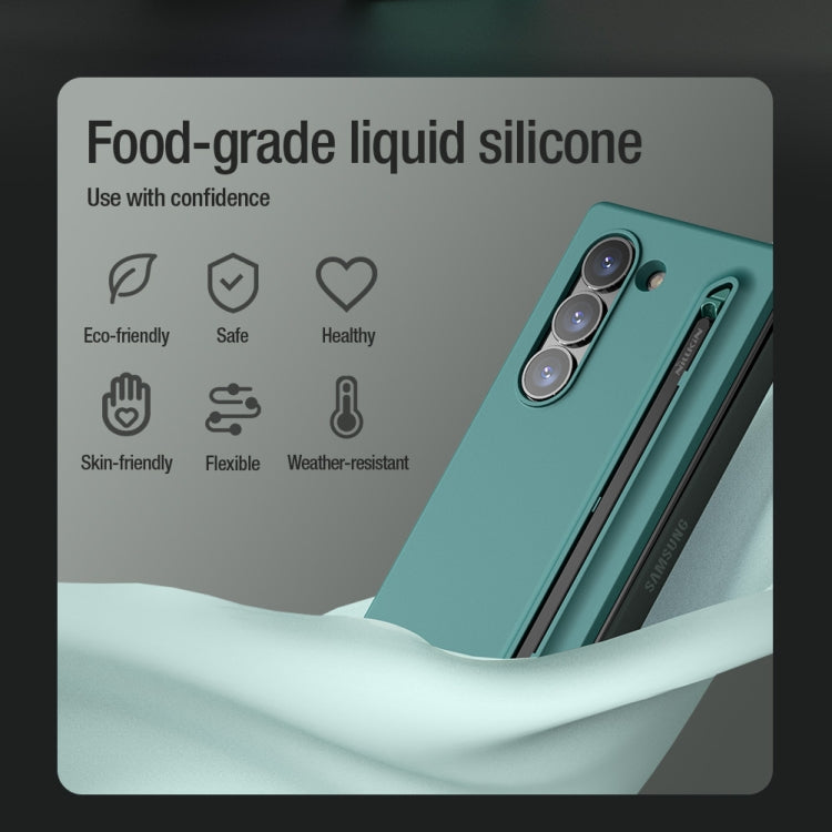 For Samsung Galaxy Z Fold6 5G NILLKIN Flex Pure PC + Liquid Silicone Phone Case with S Pen(Green) - free shipping - PMC Jewellery - Order now!