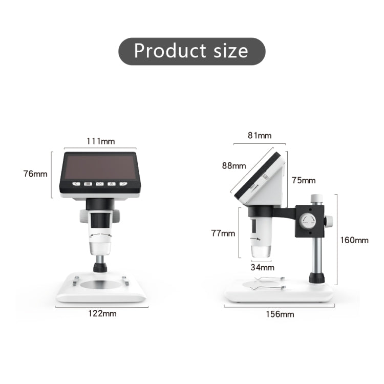 inskam307 0-40mm 1080P 4.3 inch LCD Screen Mobile Phone Repair Industry HD Electron Didital Microscope - free shipping - PMC Jewellery - Order now!