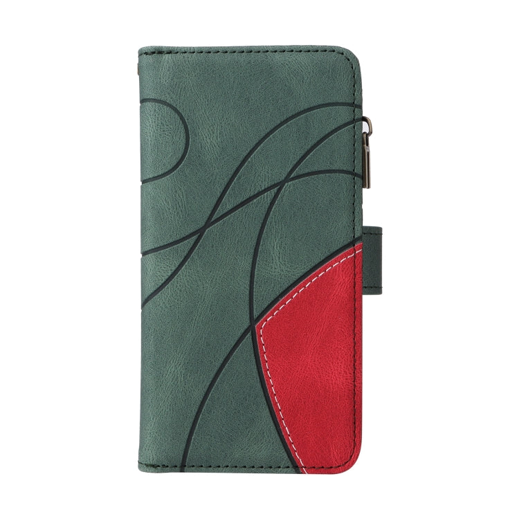 For Redmi K70 Dual-color 9 Card Slots Zipper Wallet Leather Phone Case(Green) - K70 Cases by PMC Jewellery | Online Shopping South Africa | PMC Jewellery | Buy Now Pay Later Mobicred