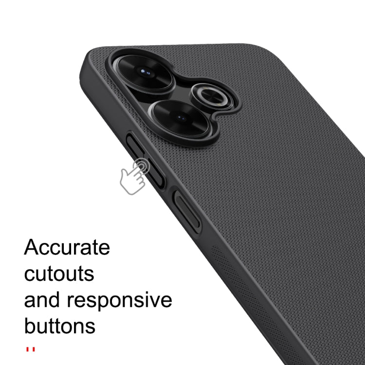 For Xiaomi Poco M6 4G NILLKIN Frosted PC Phone Case(Black) - Xiaomi Cases by NILLKIN | Online Shopping South Africa | PMC Jewellery | Buy Now Pay Later Mobicred