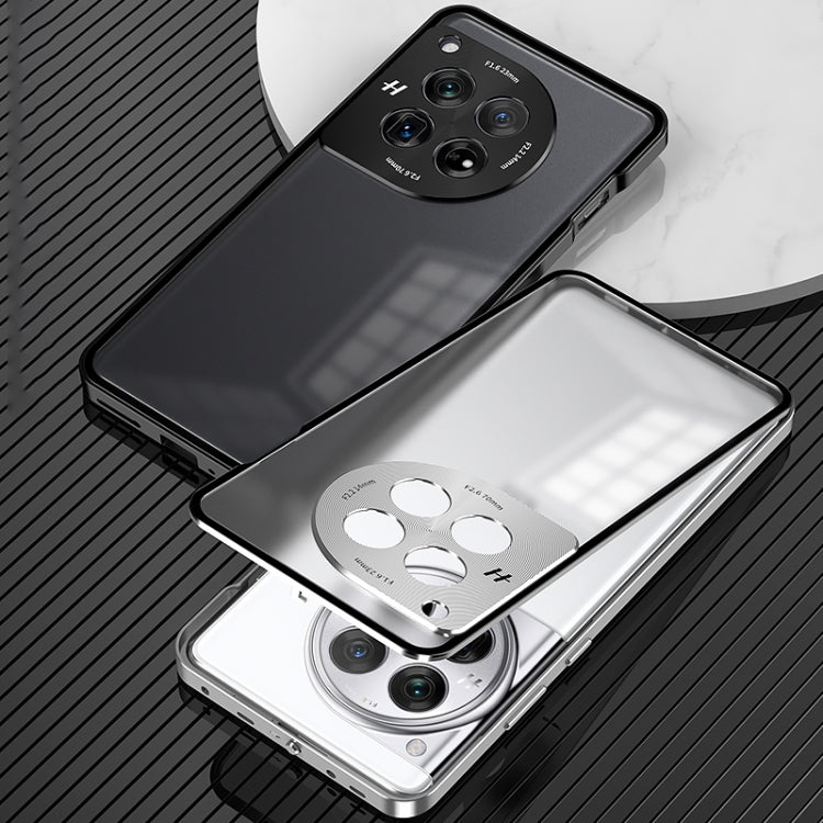 For OnePlus Ace 3 Pro Snap Buckle Single-sided Metal Frame Frosted Phone Case(Space Black) - OnePlus Cases by PMC TechLife | Online Shopping South Africa | PMC TechLife | Buy Now Pay Later Mobicred