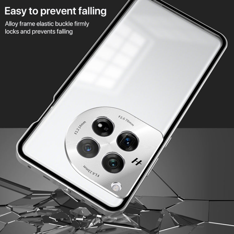 For OnePlus Ace 3 Pro Snap Buckle Single-sided Metal Frame Frosted Phone Case(Space Black) - OnePlus Cases by PMC TechLife | Online Shopping South Africa | PMC TechLife | Buy Now Pay Later Mobicred