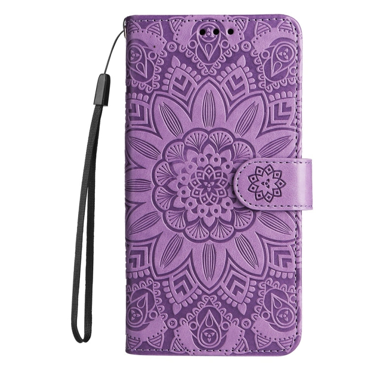 For Redmi K70 Ultra Embossed Sunflower Leather Phone Case(Purple) - Xiaomi Cases by PMC Jewellery | Online Shopping South Africa | PMC Jewellery | Buy Now Pay Later Mobicred