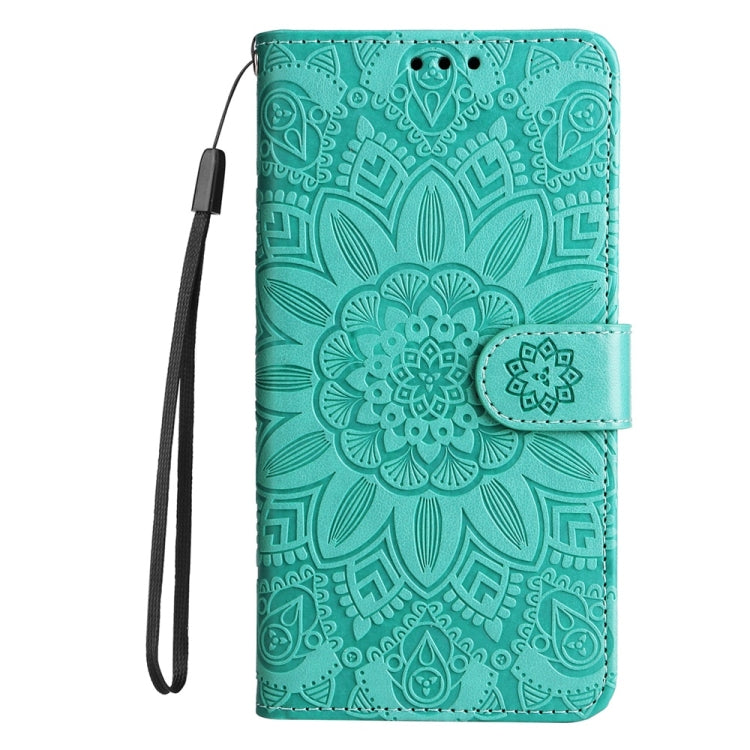 For Samsung Galaxy S25 Ultra 5G Embossed Sunflower Leather Phone Case(Green) - Galaxy S25 Ultra 5G Cases by PMC Jewellery | Online Shopping South Africa | PMC Jewellery | Buy Now Pay Later Mobicred