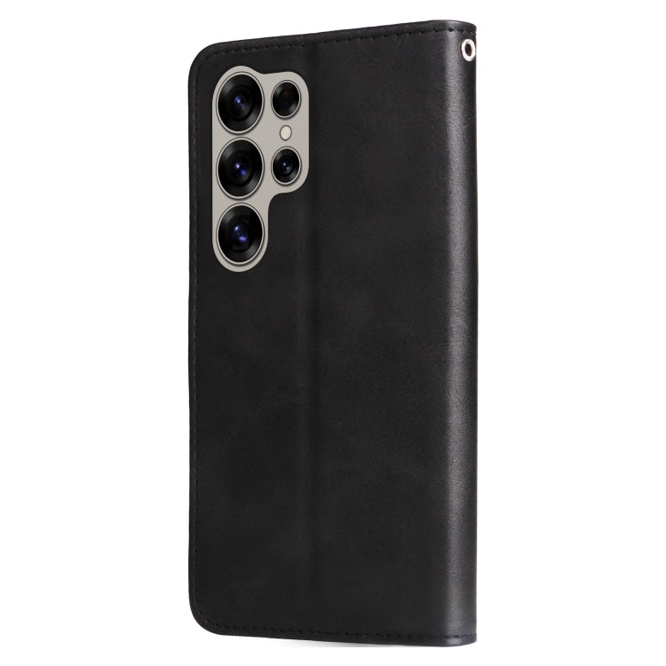 For Samsung Galaxy S25 Ultra 5G Fashion Calf Texture Zipper Leather Phone Case(Black) - Galaxy S25 Ultra 5G Cases by PMC Jewellery | Online Shopping South Africa | PMC Jewellery | Buy Now Pay Later Mobicred