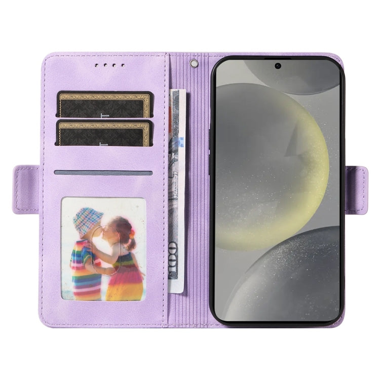 For Samsung Galaxy S25+ 5G Embossed Rhombus Starry Leather Phone Case(Purple) - Galaxy S25+ 5G Cases by PMC TechLife | Online Shopping South Africa | PMC TechLife | Buy Now Pay Later Mobicred