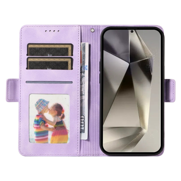 For Samsung Galaxy S25 Ultra 5G Embossed Rhombus Starry Leather Phone Case(Purple) - Galaxy S25 Ultra 5G Cases by PMC TechLife | Online Shopping South Africa | PMC TechLife | Buy Now Pay Later Mobicred