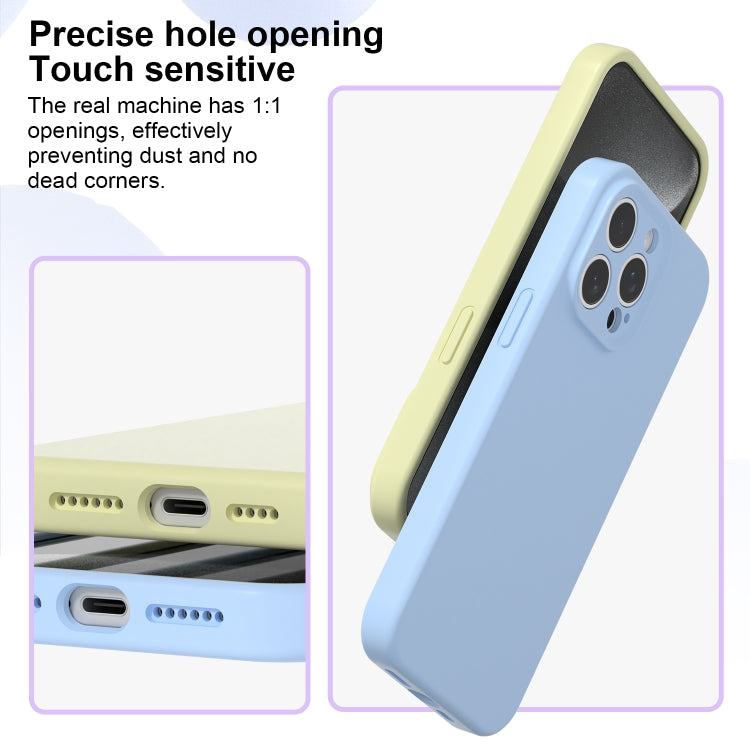 For iPhone 16 Pro Max Precise Hole Liquid Silicone Jelly Color Full Coverage Phone Case(White) - iPhone 16 Pro Max Cases by PMC Jewellery | Online Shopping South Africa | PMC Jewellery | Buy Now Pay Later Mobicred