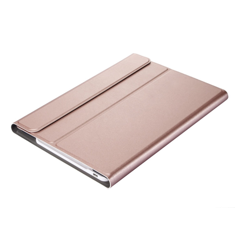 A500 For Samsung Galaxy Tab A7 T500/T505 10.4 inch 2020 Detachable Bluetooth Keyboard Ultrathin Horizontal Flip Leather Tablet Case with Holder & Elastic Band(Rose Gold) - Samsung Keyboard by PMC TechLife | Online Shopping South Africa | PMC TechLife | Buy Now Pay Later Mobicred