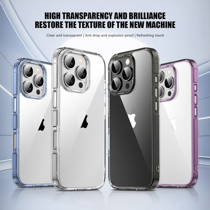 For iPhone 16 Plus PC Hybrid TPU Full Coverage Shockproof Phone Case(Transparent Purple) - iPhone 16 Plus Cases by PMC Jewellery | Online Shopping South Africa | PMC Jewellery | Buy Now Pay Later Mobicred