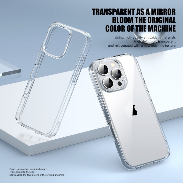For iPhone 16 Pro PC Hybrid TPU Full Coverage Shockproof Phone Case(Transparent Blue) - free shipping - PMC TechLife - Order now!