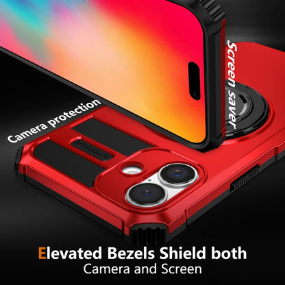 For iPhone 16 Rotating Magnetic Holder Phone Case(Red) - iPhone 16 Cases by PMC Jewellery | Online Shopping South Africa | PMC Jewellery | Buy Now Pay Later Mobicred